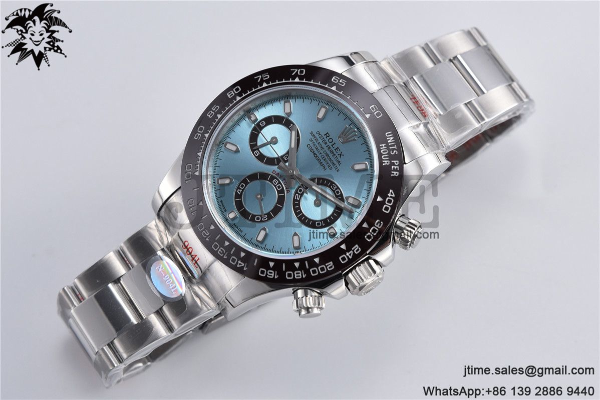 Daytona 116506 Brown Ceramic Bezel Noob 1:1 Best Edition 904L SS Case and Bracelet Ice Blue Dial SA4130 - Image 3