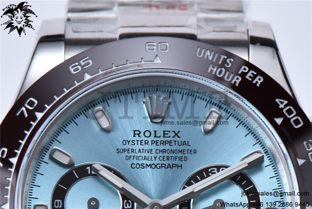 Daytona 116506 Brown Ceramic Bezel Noob 1:1 Best Edition 904L SS Case and Bracelet Ice Blue Dial SA4130 - Image 5