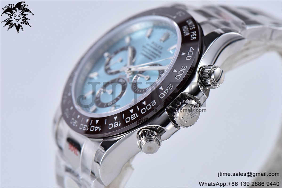 Daytona 116506 Brown Ceramic Bezel Noob 1:1 Best Edition 904L SS Case and Bracelet Ice Blue Dial SA4130 - Image 8