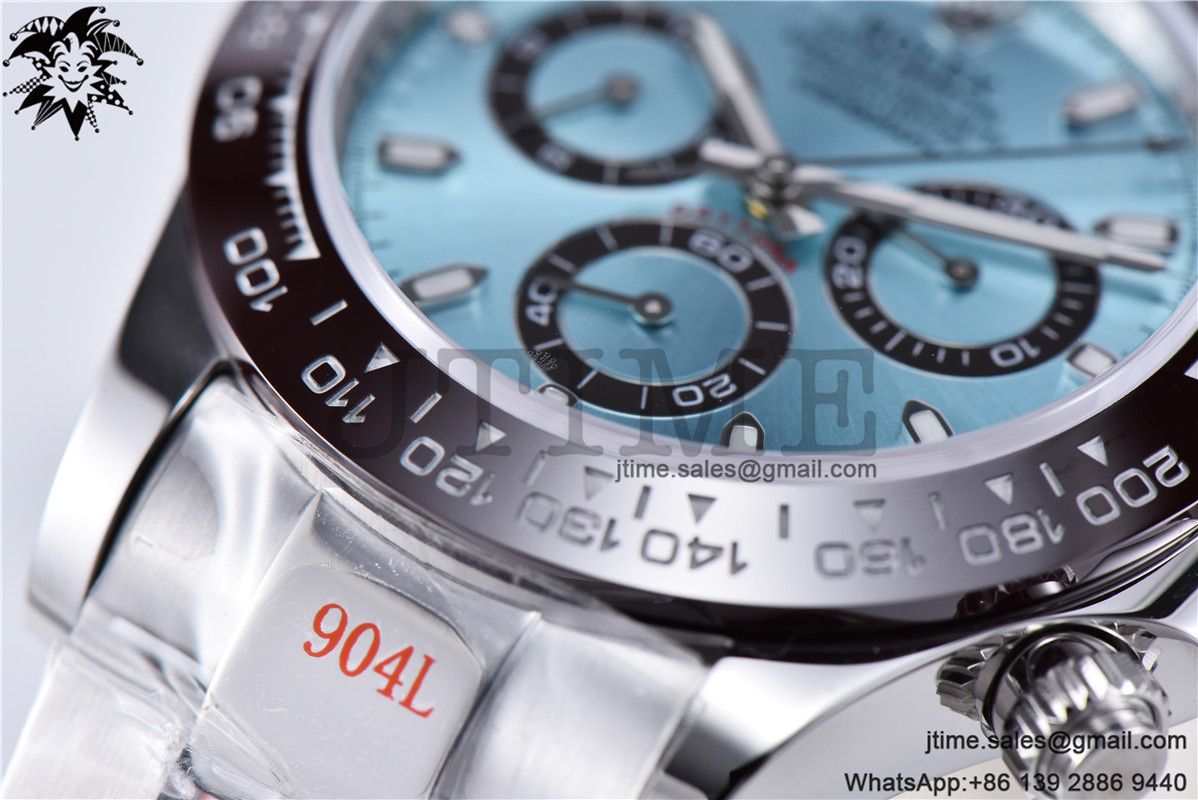 Daytona 116506 Brown Ceramic Bezel Noob 1:1 Best Edition 904L SS Case and Bracelet Ice Blue Dial SA4130 - Image 9