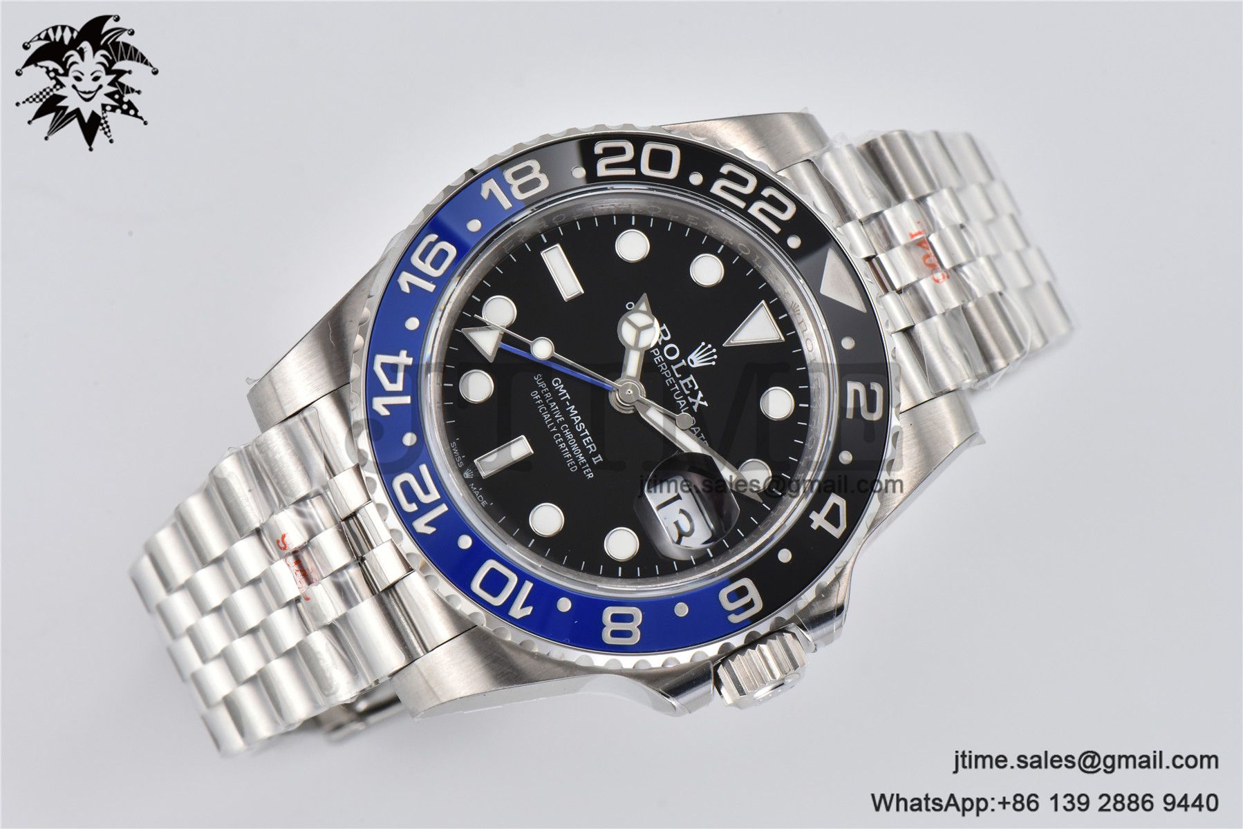 GMT-Master II Batman 126710 BLNR Black/Blue Ceramic VSF Best Edition on SS Jubilee Bracelet VR3186 - Image 6