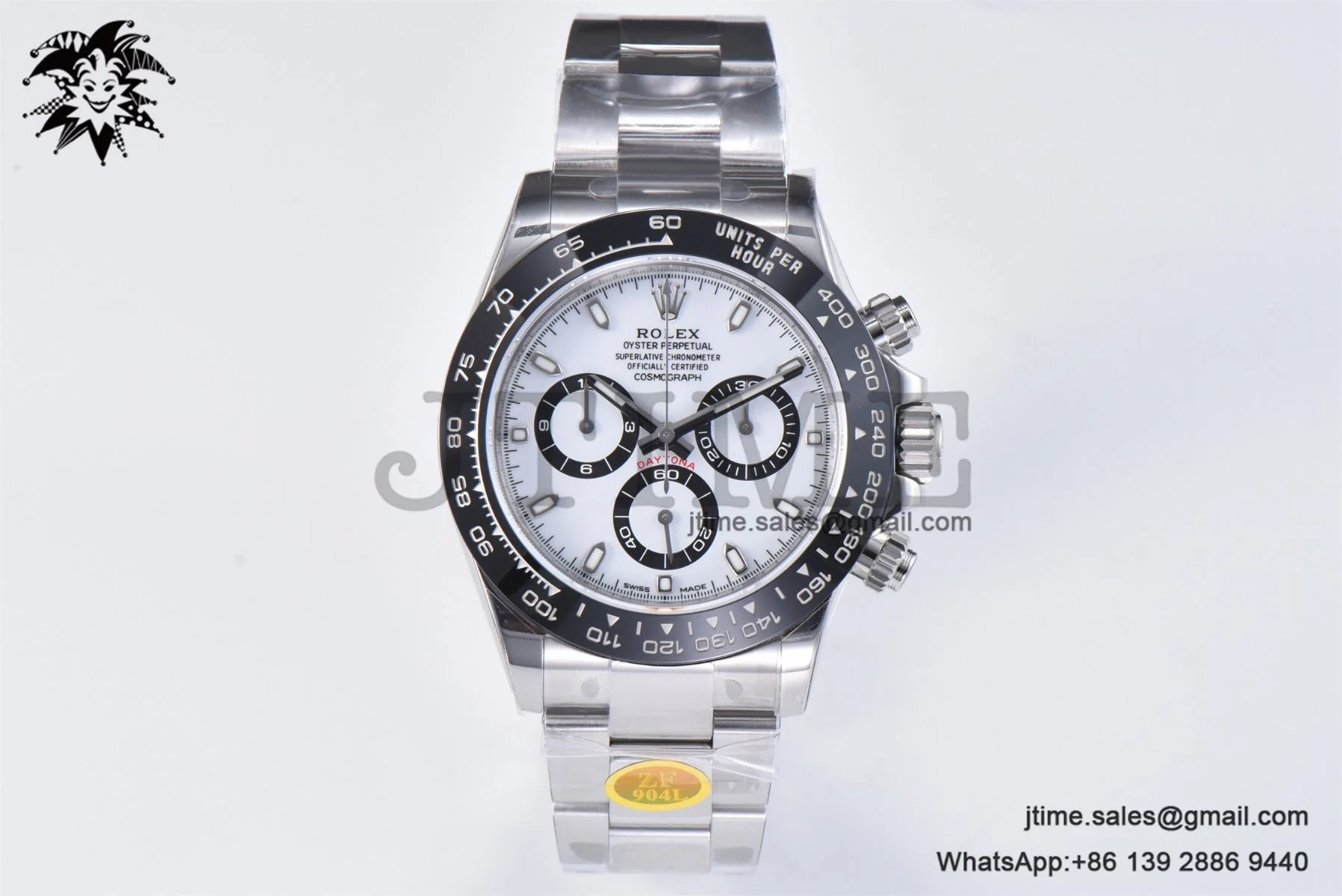 Daytona 116500 ZF 1:1 Best Edition 904L SS Case and Bracelet White Dial SH4130 - Image 2