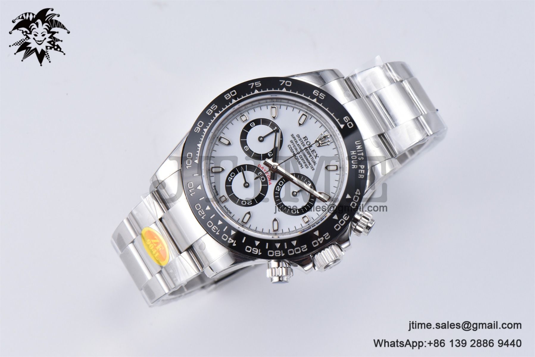 Daytona 116500 ZF 1:1 Best Edition 904L SS Case and Bracelet White Dial SH4130 - Image 6