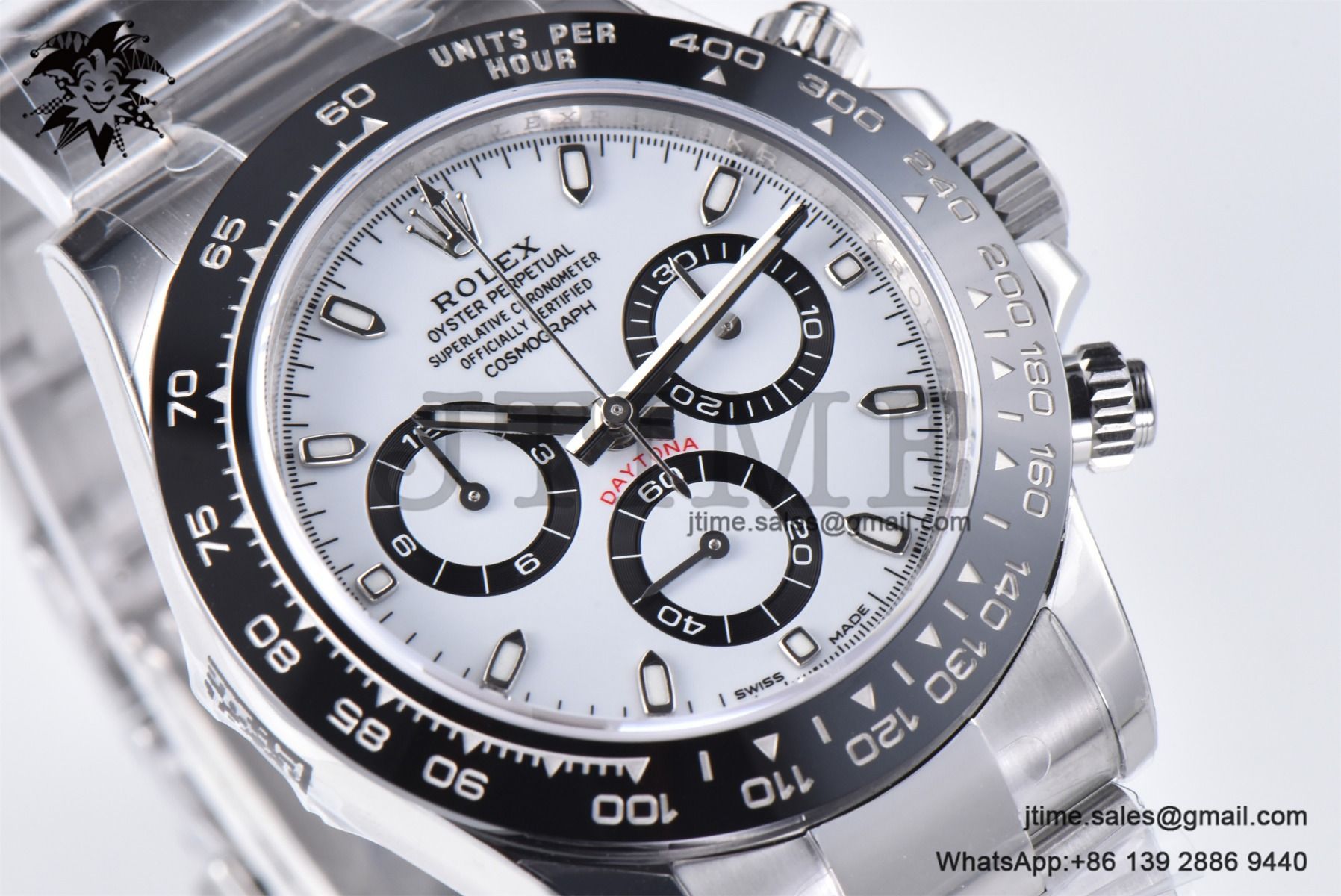 Daytona 116500 ZF 1:1 Best Edition 904L SS Case and Bracelet White Dial SH4130 - Image 4