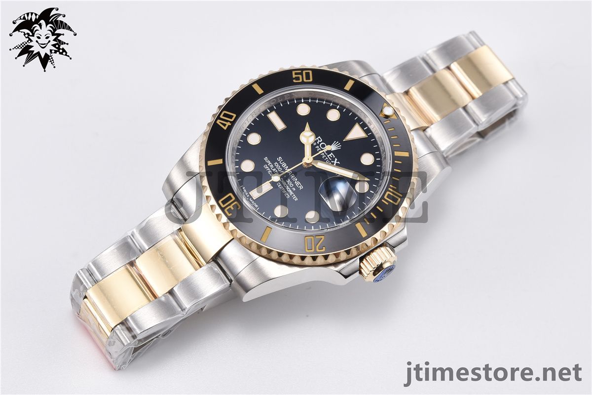 Submariner 116613 LN Noob V8 1:1 Best Edition YG Wrapped Bezel Black Dial on SS/YG Bracelet A2836 - Image 2