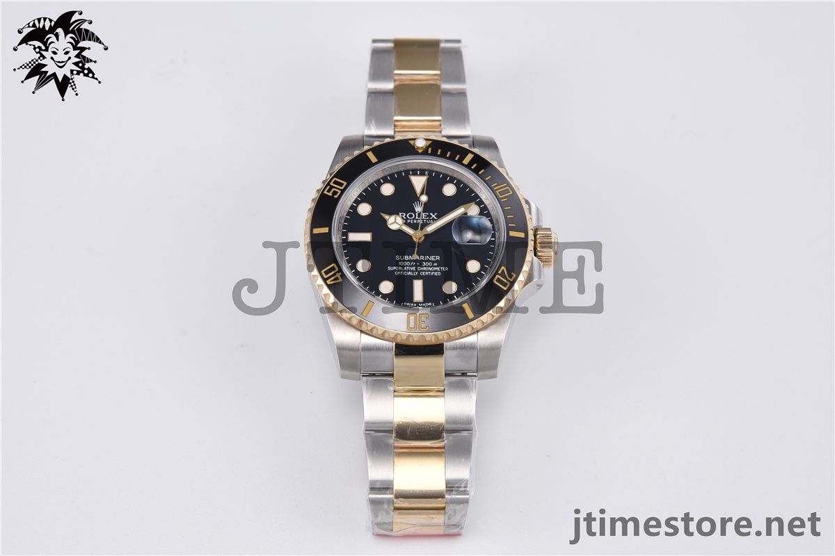 Submariner 116613 LN Noob V8 1:1 Best Edition YG Wrapped Bezel Black Dial on SS/YG Bracelet A2836 - Image 3