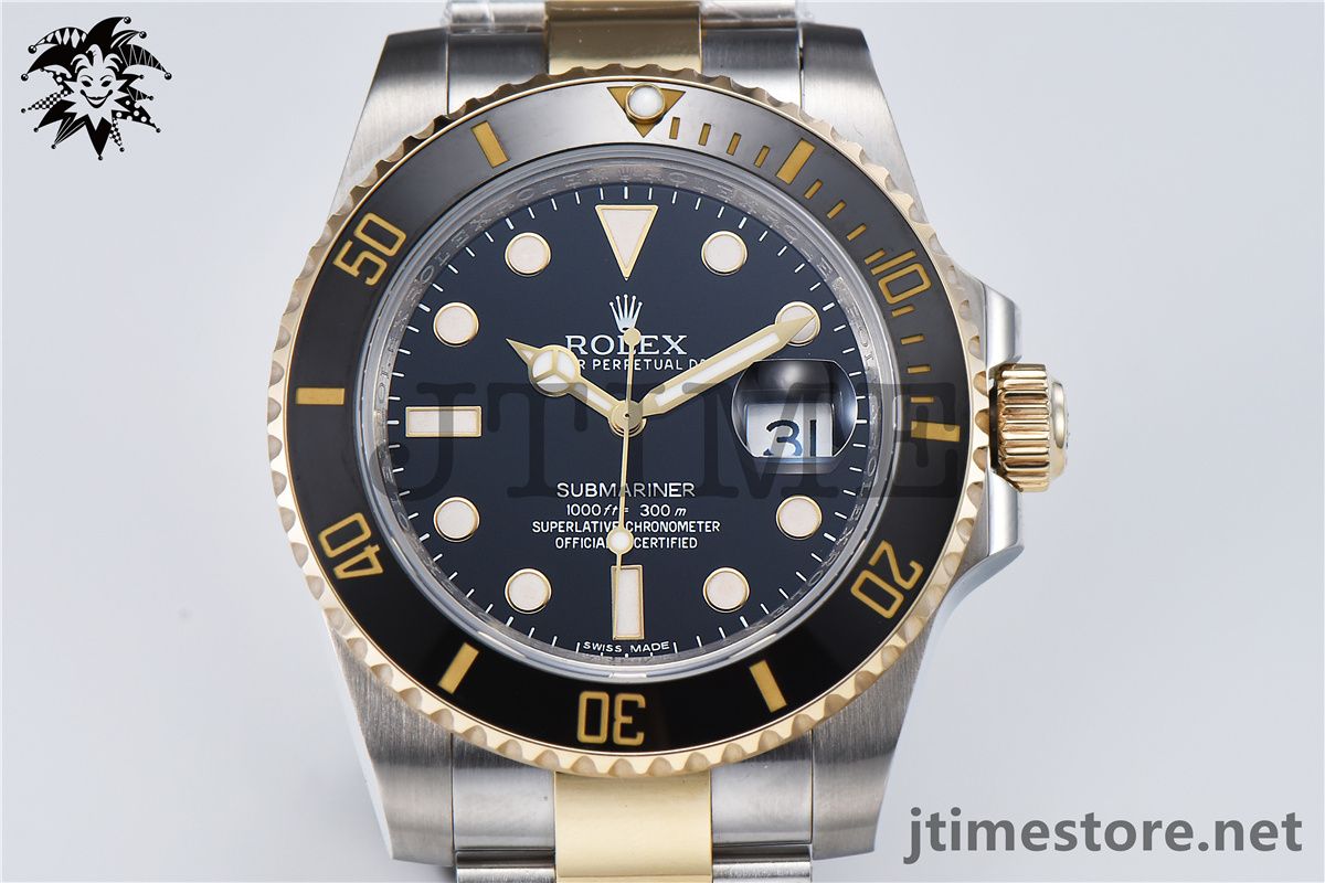 Submariner 116613 LN Noob V8 1:1 Best Edition YG Wrapped Bezel Black Dial on SS/YG Bracelet A2836 - Image 4
