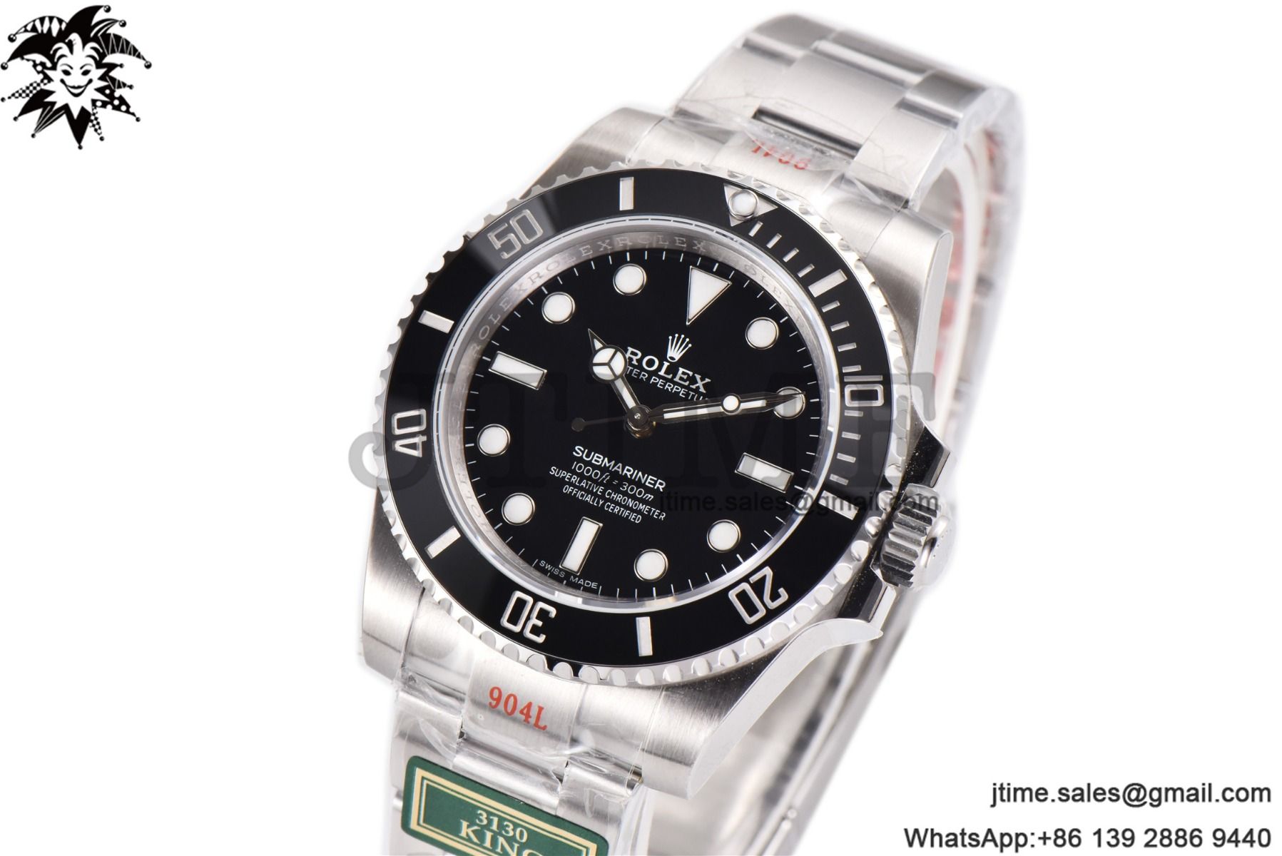 Submariner 114060 LN No Date Black Ceramic King 1:1 Best Edition 904L SS Case and Bracelet VR3130