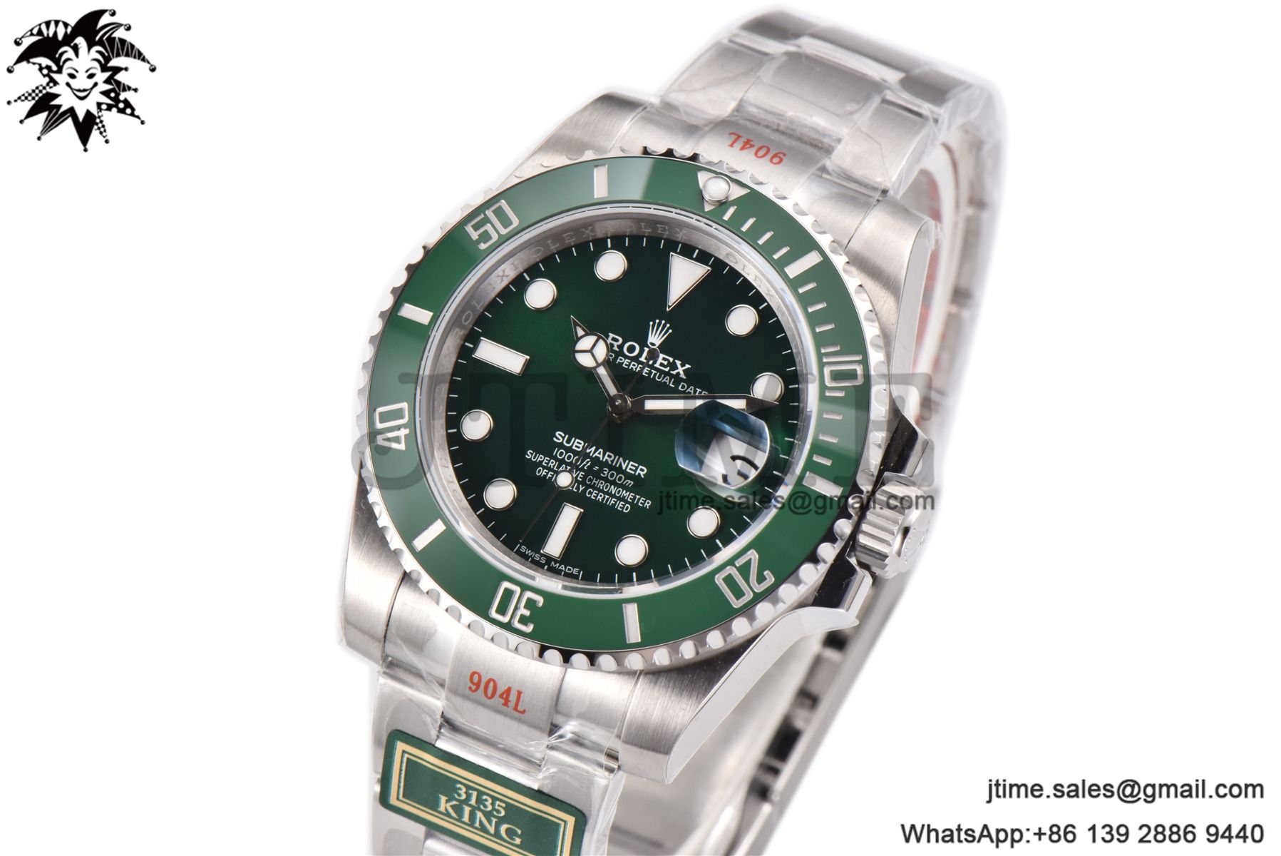 Submariner 116610 LV Green Ceramic King 1:1 Best Edition 904L SS Case and Bracelet VS3135