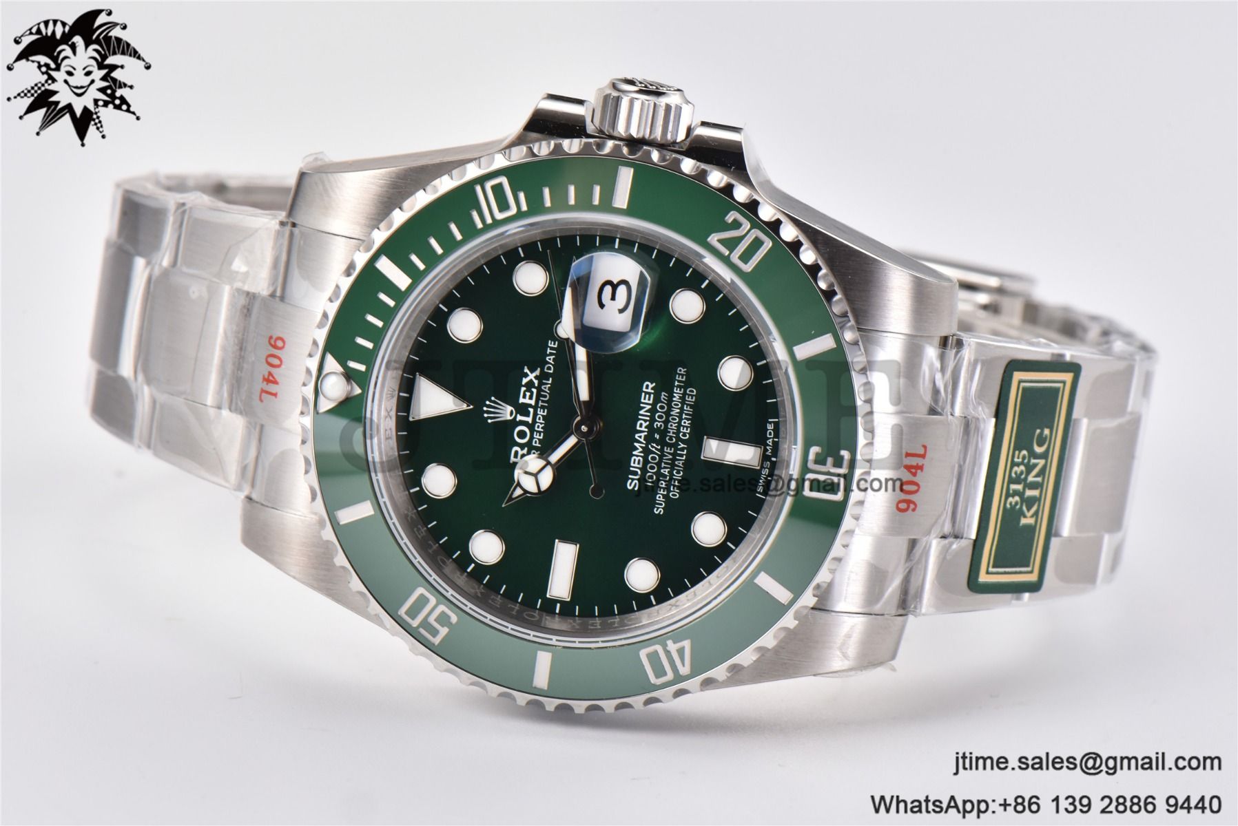 Submariner 116610 LV Green Ceramic King 1:1 Best Edition 904L SS Case and Bracelet VS3135 - Image 5