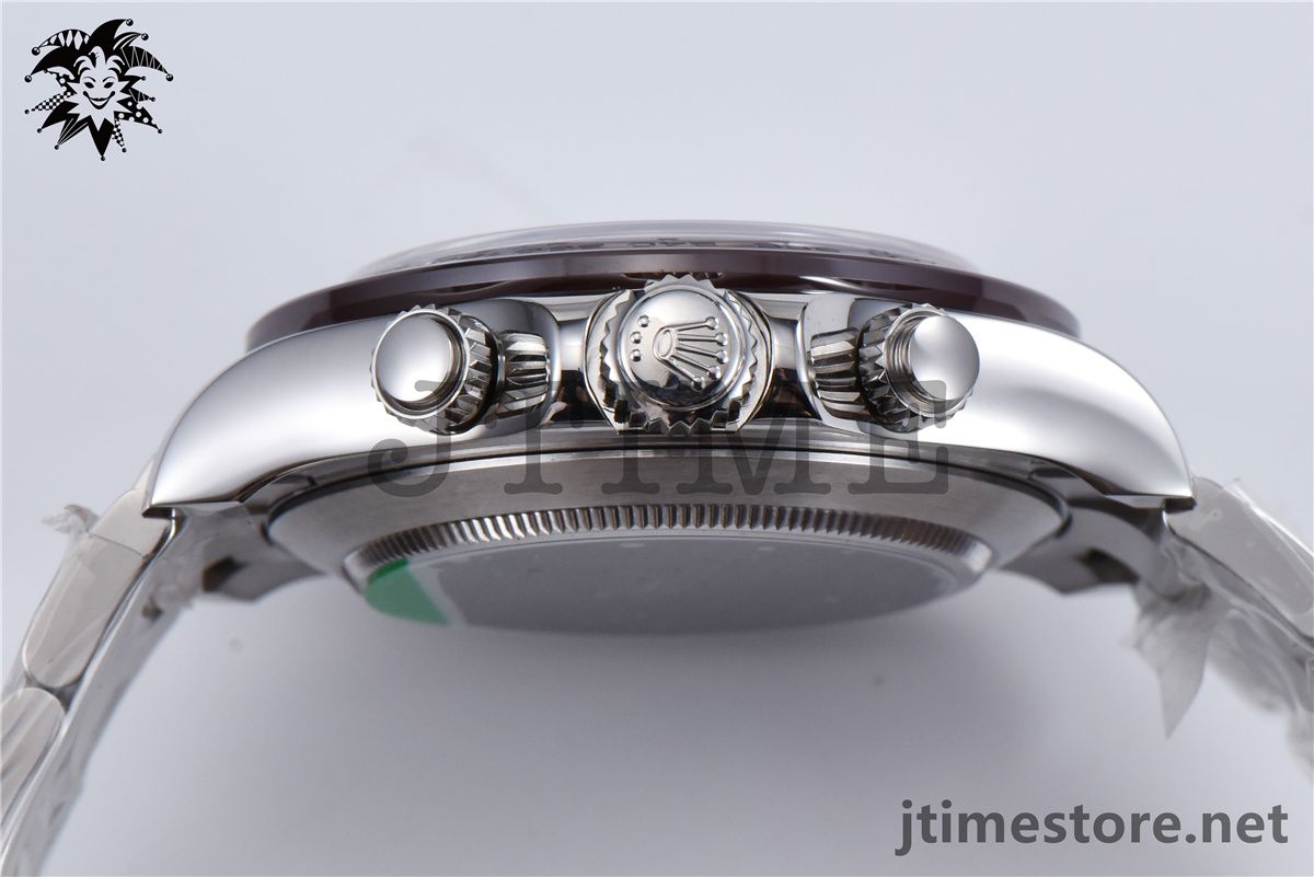 Daytona 116506 Noob 1:1 Best Edition Brown Ceramic Bezel Ice Blue Dial on SS Bracelet A7750 - Image 9