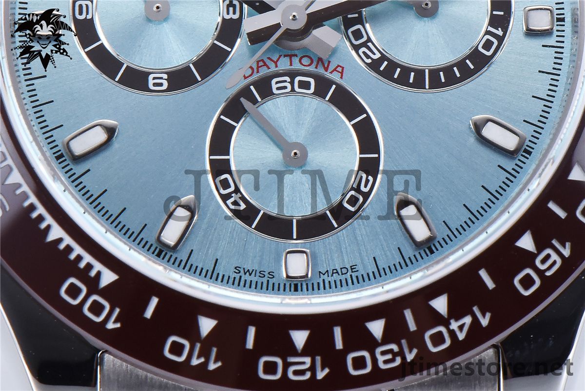 Daytona 116506 Noob 1:1 Best Edition Brown Ceramic Bezel Ice Blue Dial on SS Bracelet A7750 - Image 12