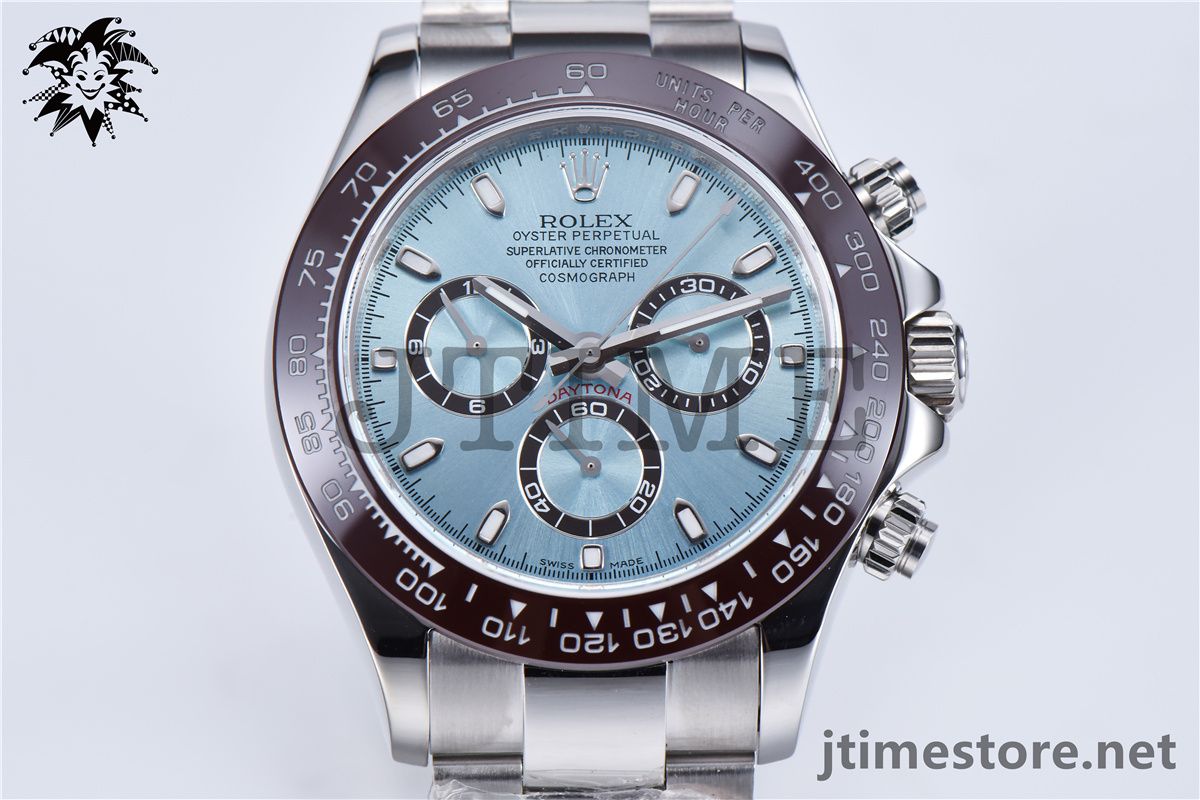 Daytona 116506 Noob 1:1 Best Edition Brown Ceramic Bezel Ice Blue Dial on SS Bracelet A7750 - Image 3