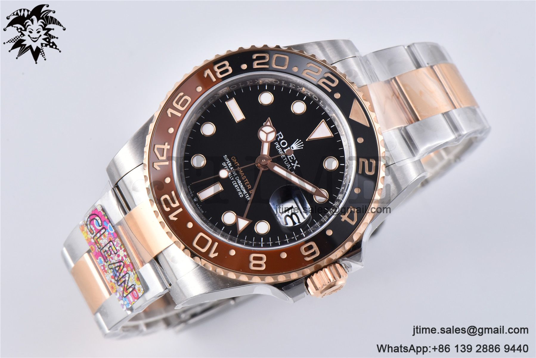 GMT-Master II Rootbeer 126711 CHNR Black/Brown Ceramic Clean Factory Best Edition on SS/RG Bracelet DD3285 CHS - Image 4