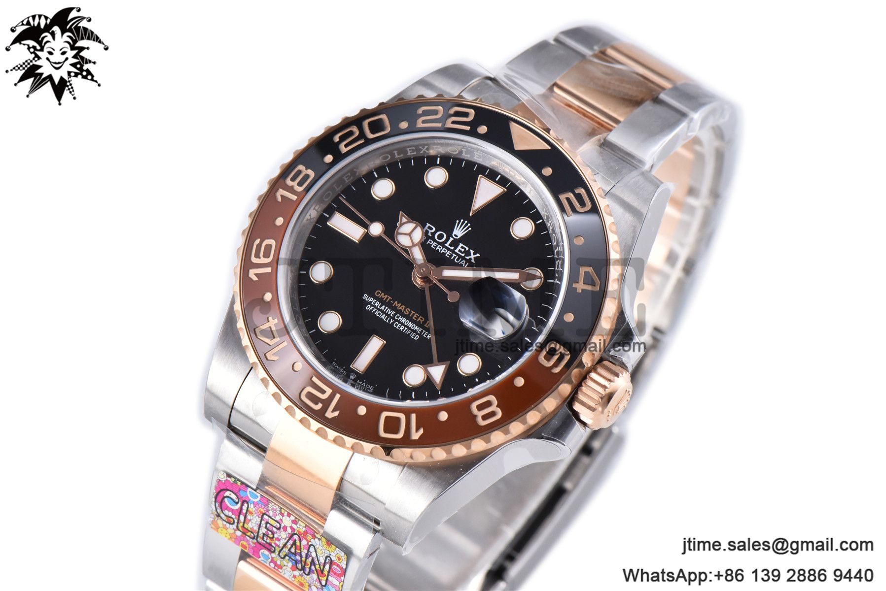 GMT-Master II Rootbeer 126711 CHNR Black/Brown Ceramic Clean Factory Best Edition on SS/RG Bracelet DD3285 CHS