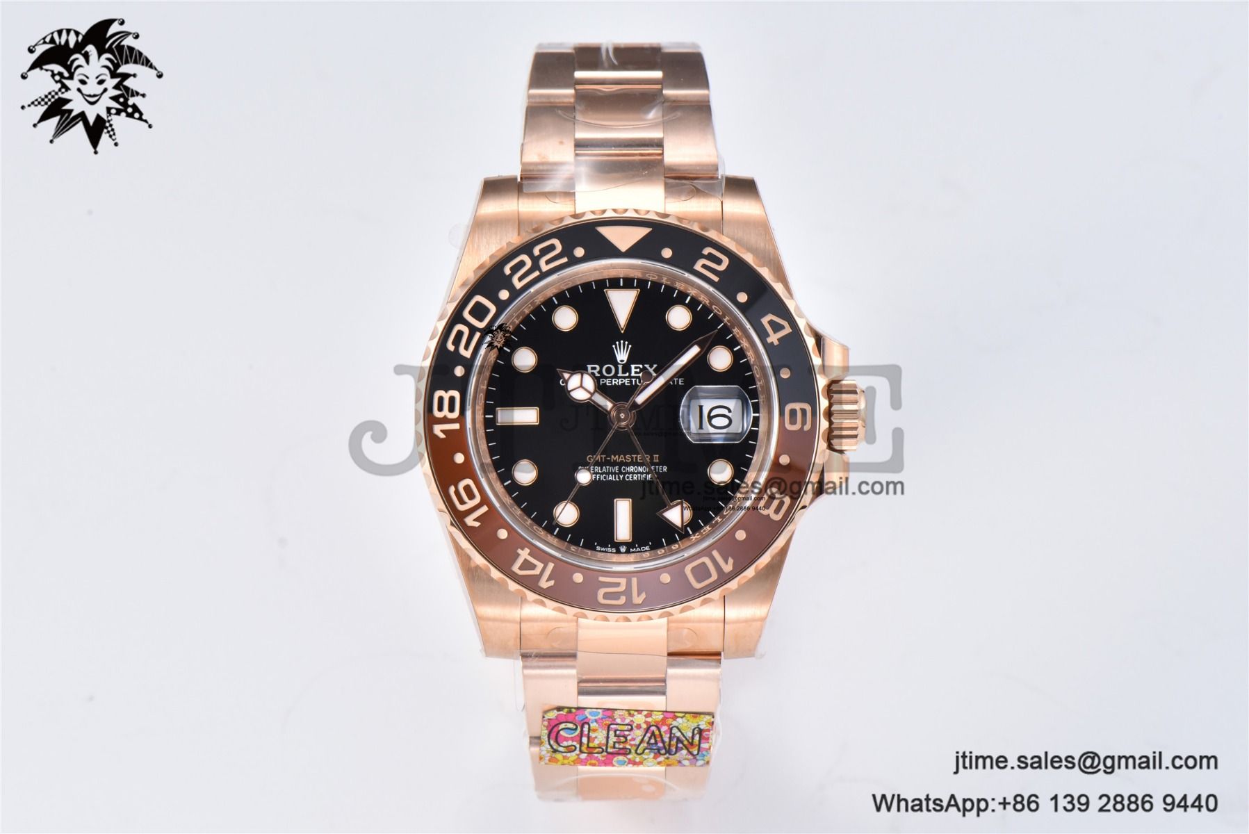 GMT-Master II 126715 CHNR Rootbeer RG Black/Brown Ceramic Clean Factory Best Edition on RG Bracelet VR3186 - Image 5