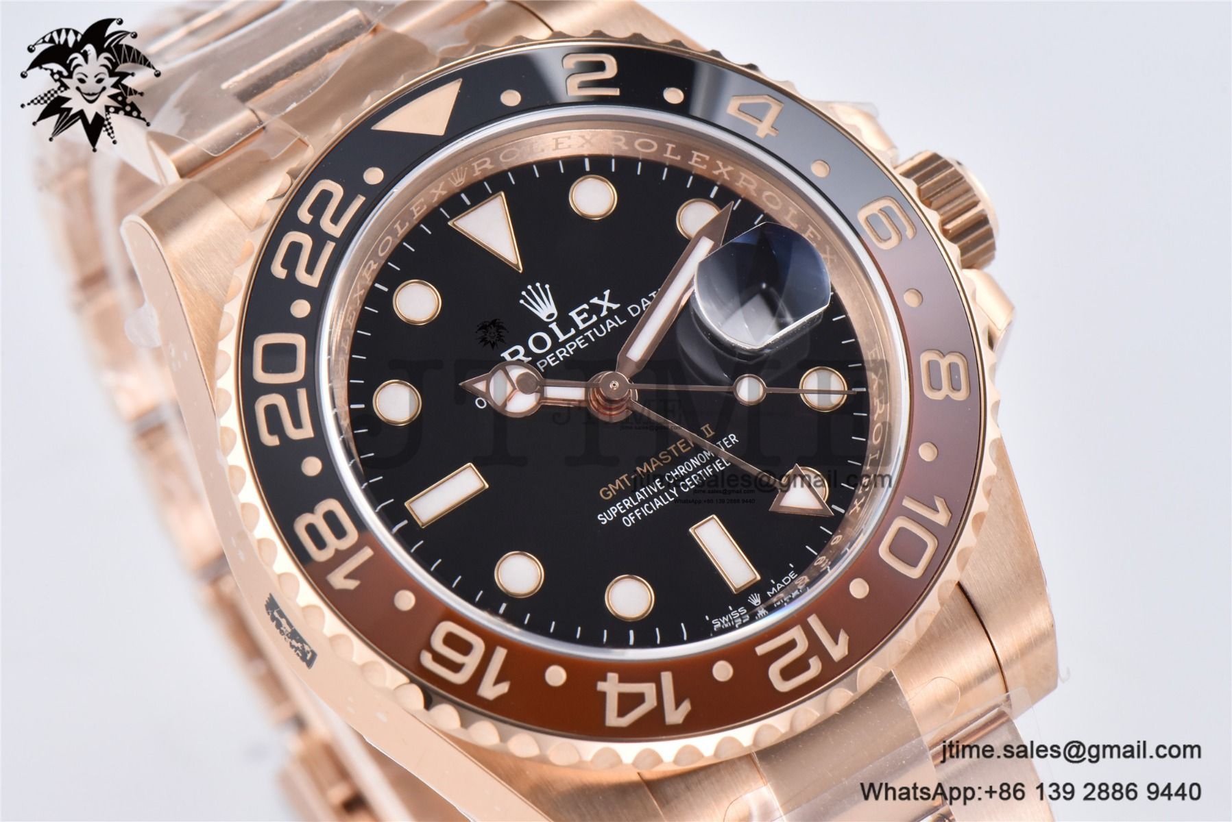 GMT-Master II 126715 CHNR Rootbeer RG Black/Brown Ceramic Clean Factory Best Edition on RG Bracelet VR3186 - Image 7