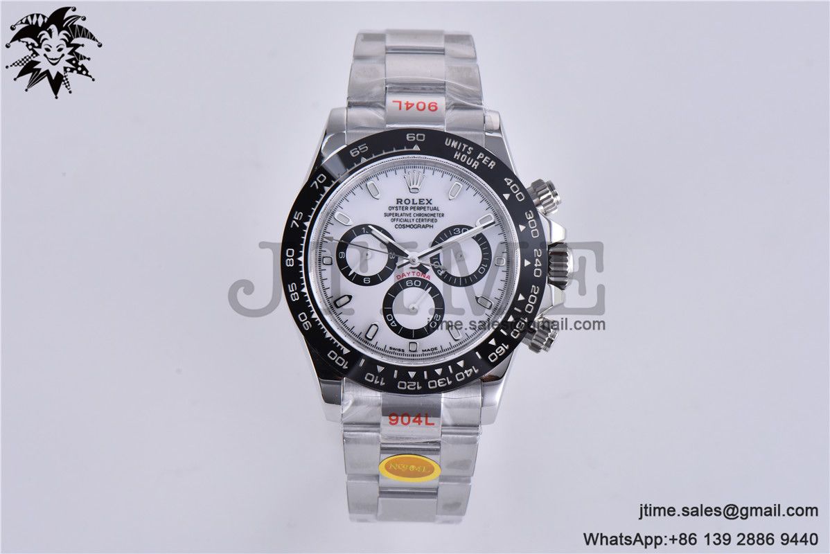 Daytona 116500 Noob 1:1 Best Edition 904L SS Case and Bracelet White Dial SA4130 V4 - Image 3