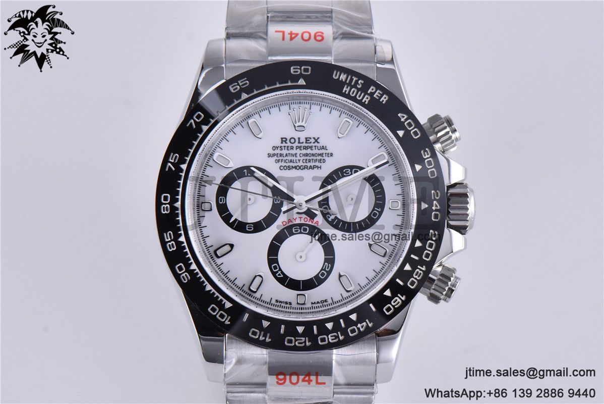 Daytona 116500 Noob 1:1 Best Edition 904L SS Case and Bracelet White Dial SA4130 V4 - Image 2