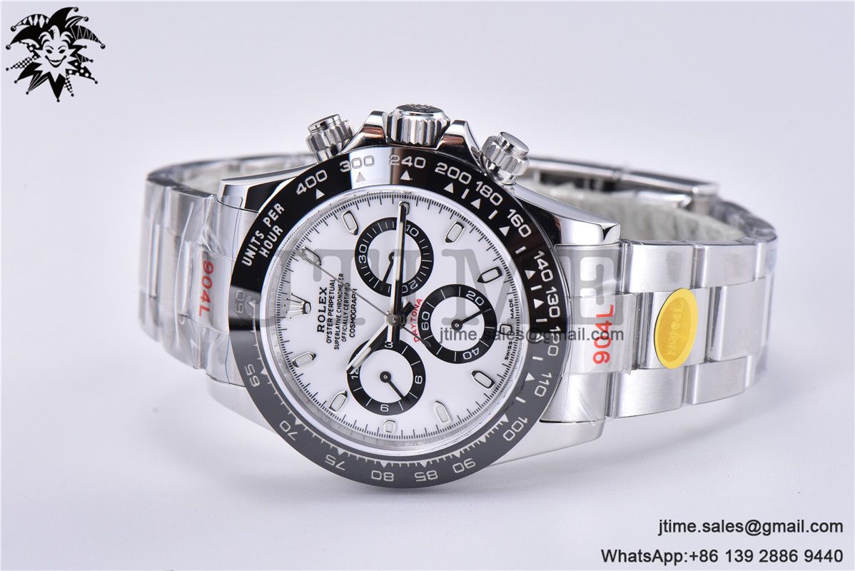 Daytona 116500 Noob 1:1 Best Edition 904L SS Case and Bracelet White Dial SA4130 V4 - Image 5