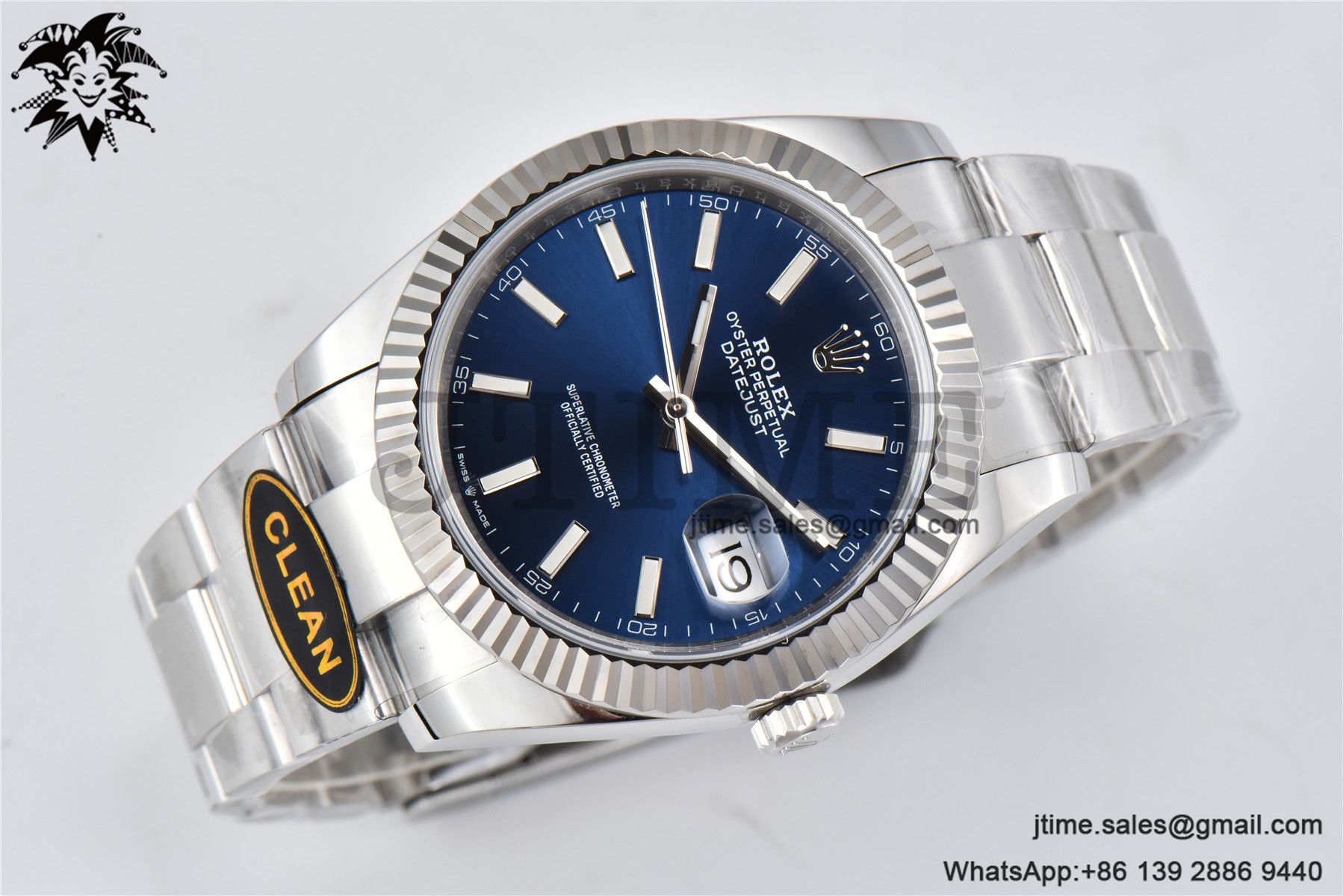DateJust 126334 904L SS Clean Factory Best Edition Blue Dial on Oyster Bracelet S3235 - Image 3
