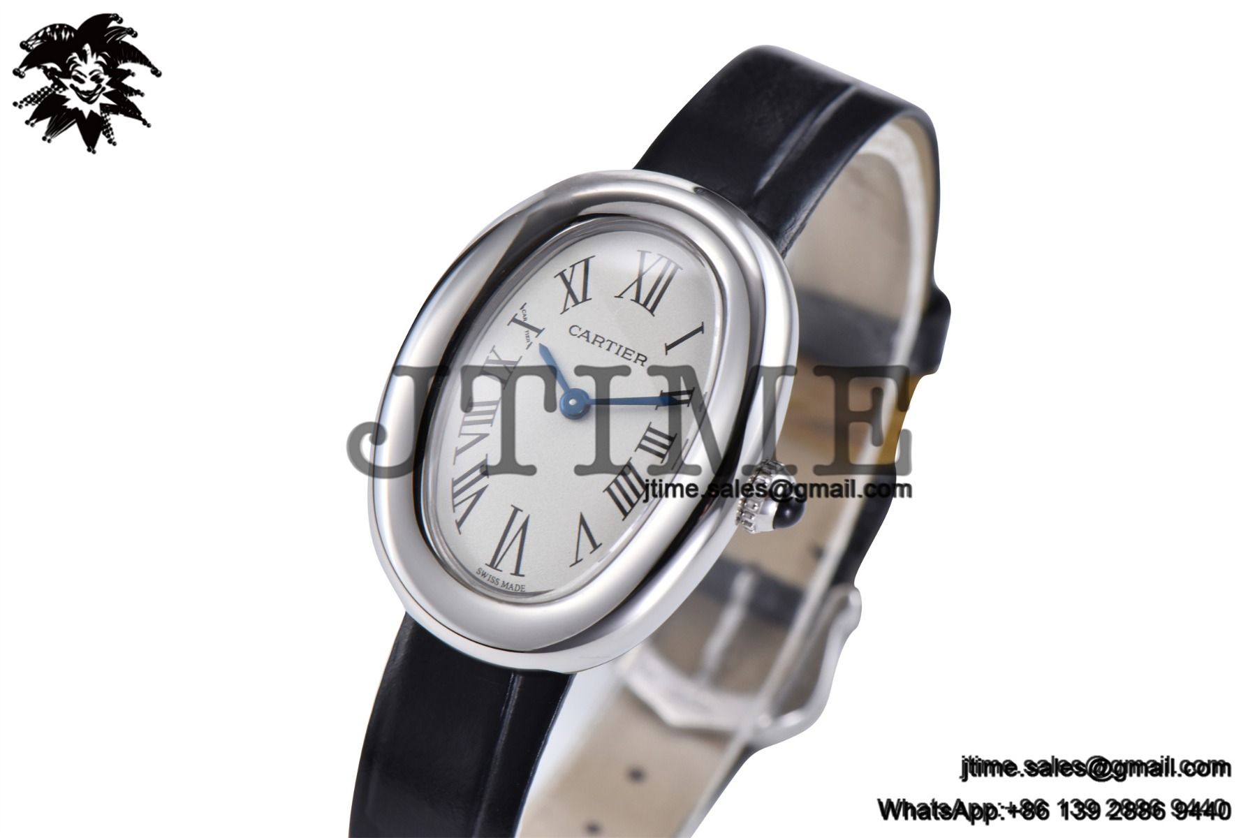 Baignoire Watch AF 1:1 Best Edition White Dial on Black Croco Strap RONDA Quartz