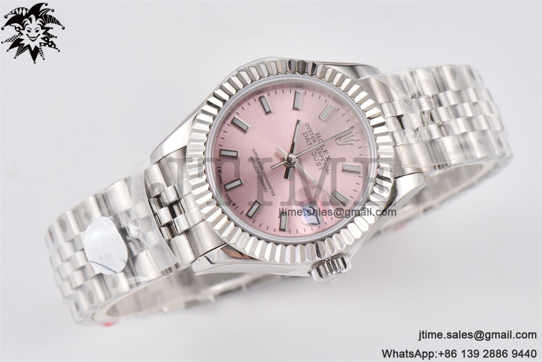 Datejust 28mm Ladies SS WF 1:1 Best Edition Pink Dial Bezel on SS Jubilee Bracelet A2236 - Image 5