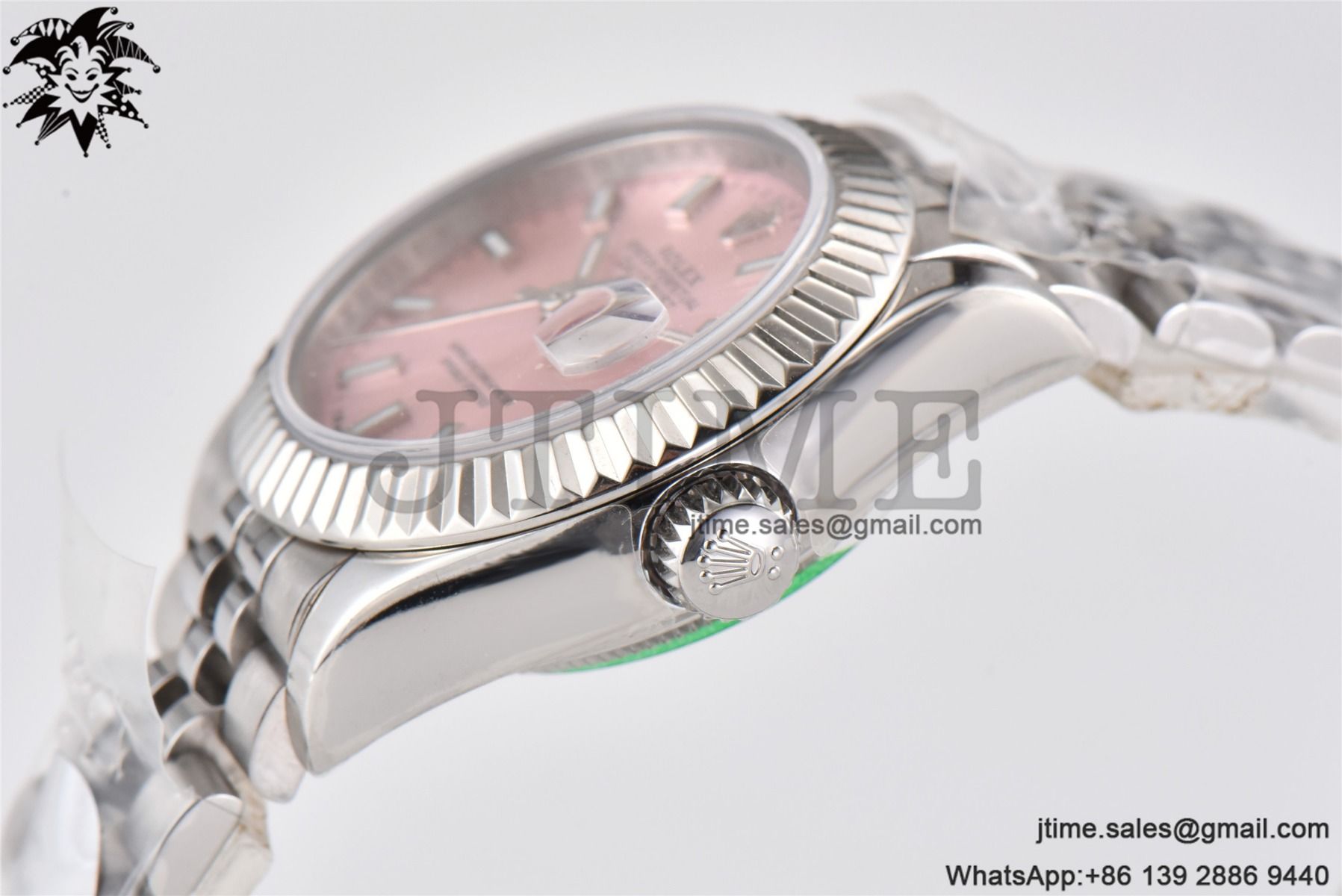 Datejust 28mm Ladies SS WF 1:1 Best Edition Pink Dial Bezel on SS Jubilee Bracelet A2236 - Image 6