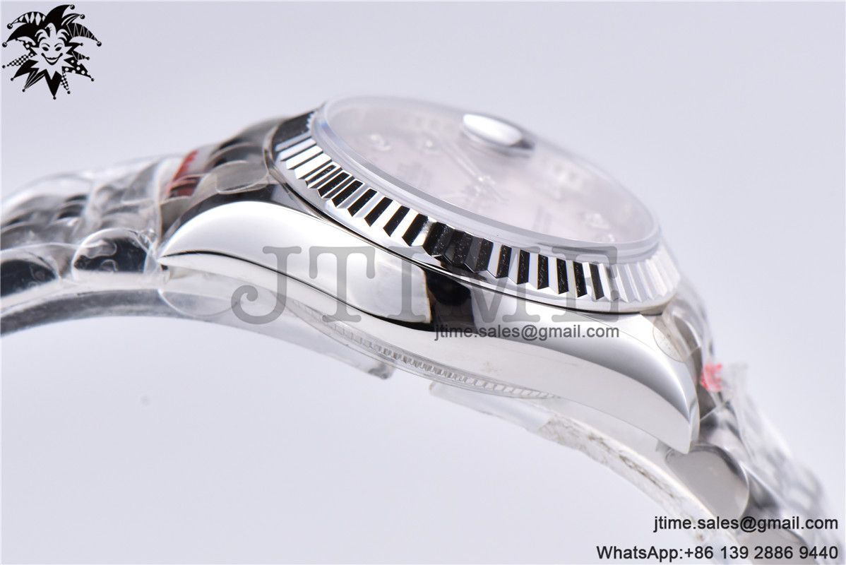 Ladies Datejust 31mm Fluted Bezel 904L Steel GMF Best Edition Pink MOP Dial Diamond Markers on Jubilee Bracelet A2671 - Image 9