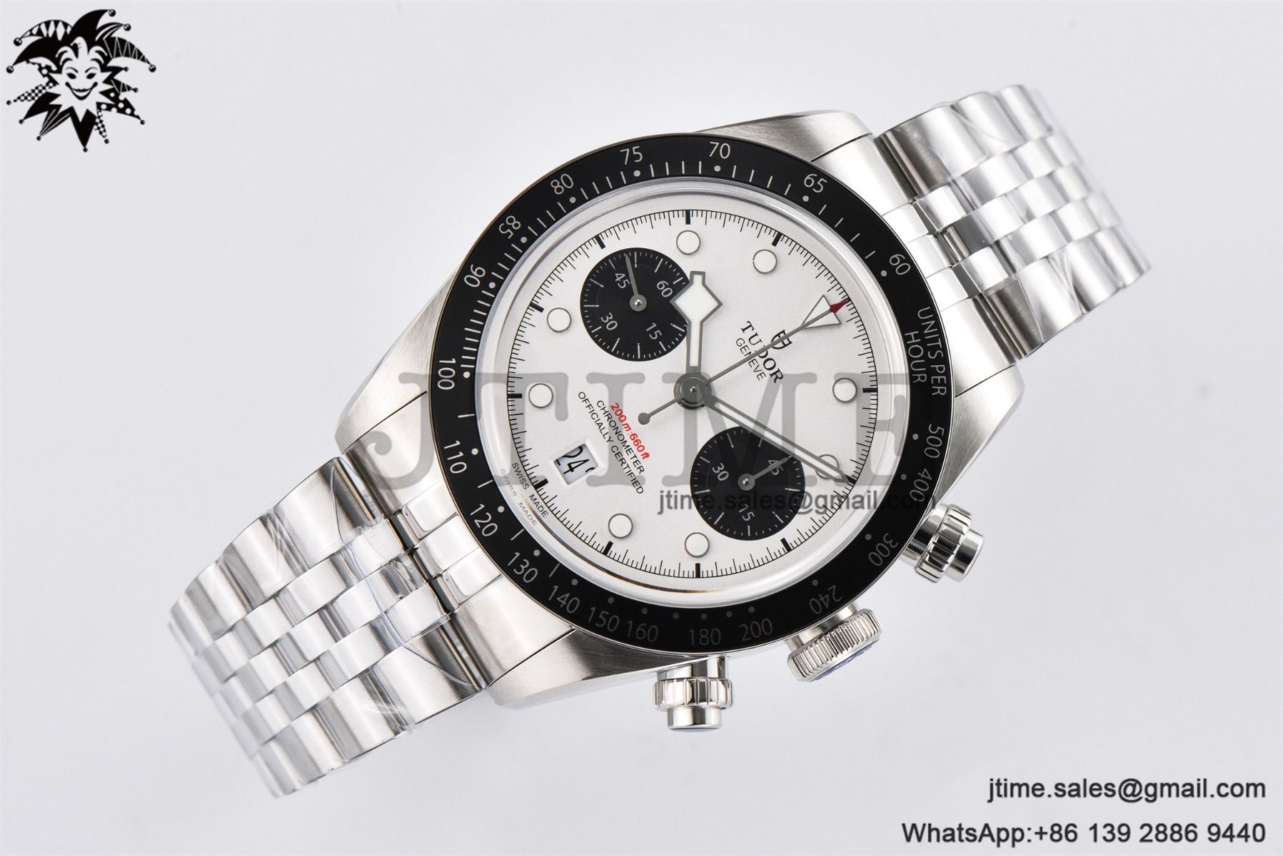 Black Bay Chrono SS ZF 1:1 Best Edition White Dial on SS Bracelet A7750 - Image 4
