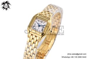 Panthère Mini 19mm BBA 1:1 Best Edition YG White Dial on YG Bracelet Ronda Quartz