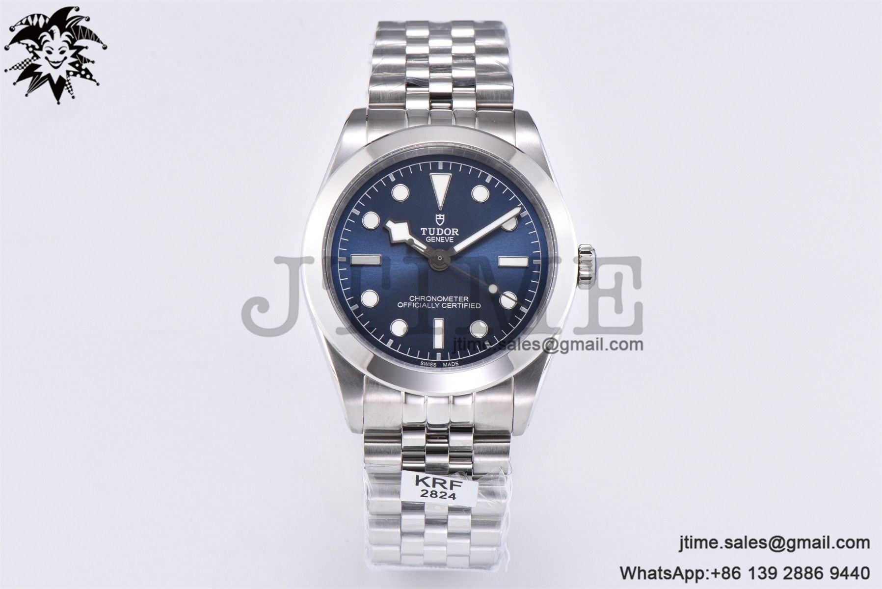 Black Bay 37mm SS KRF 1:1 Best Edition Blue Dial on Jubilee Bracelet A2824 - Image 3