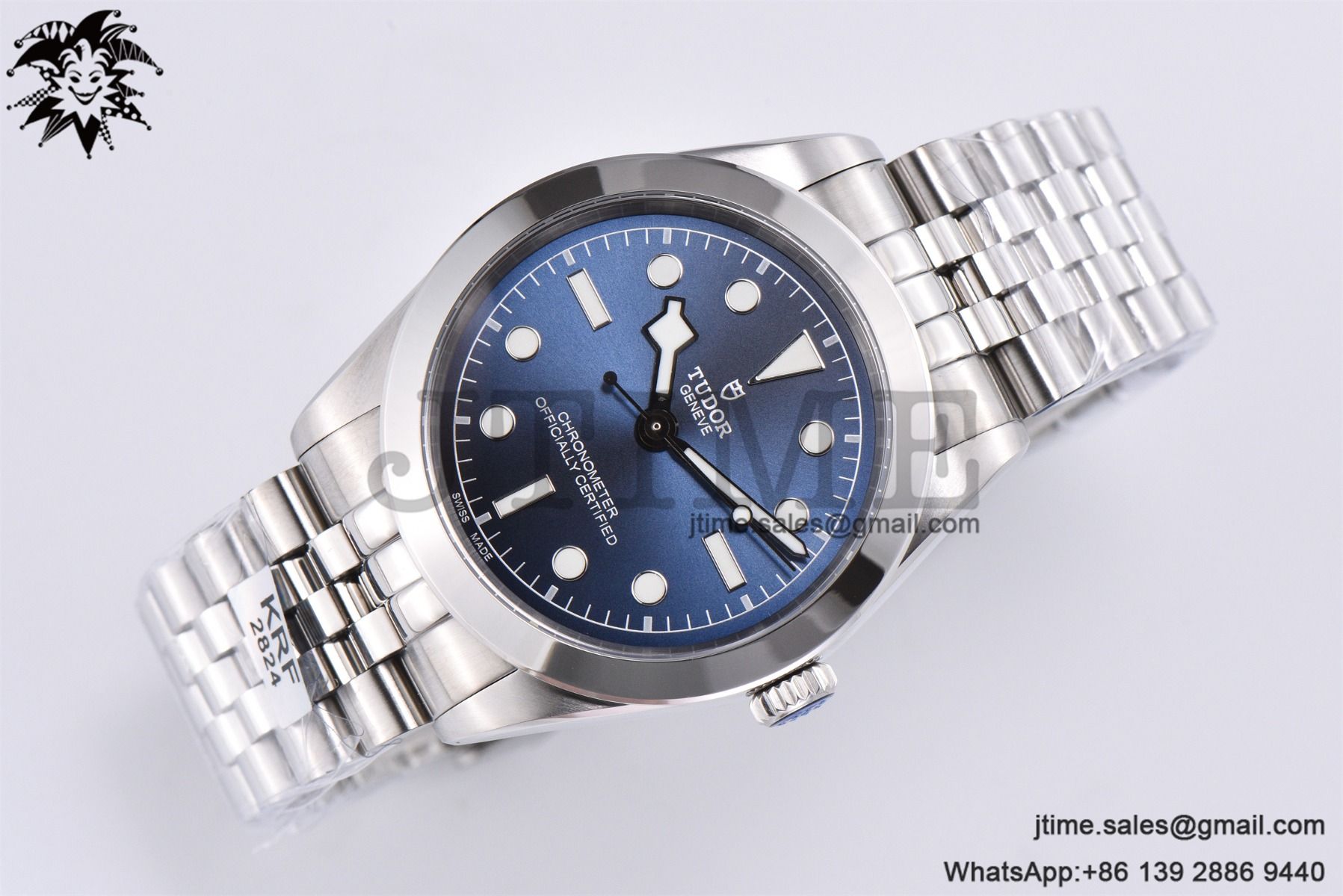 Black Bay 37mm SS KRF 1:1 Best Edition Blue Dial on Jubilee Bracelet A2824 - Image 7