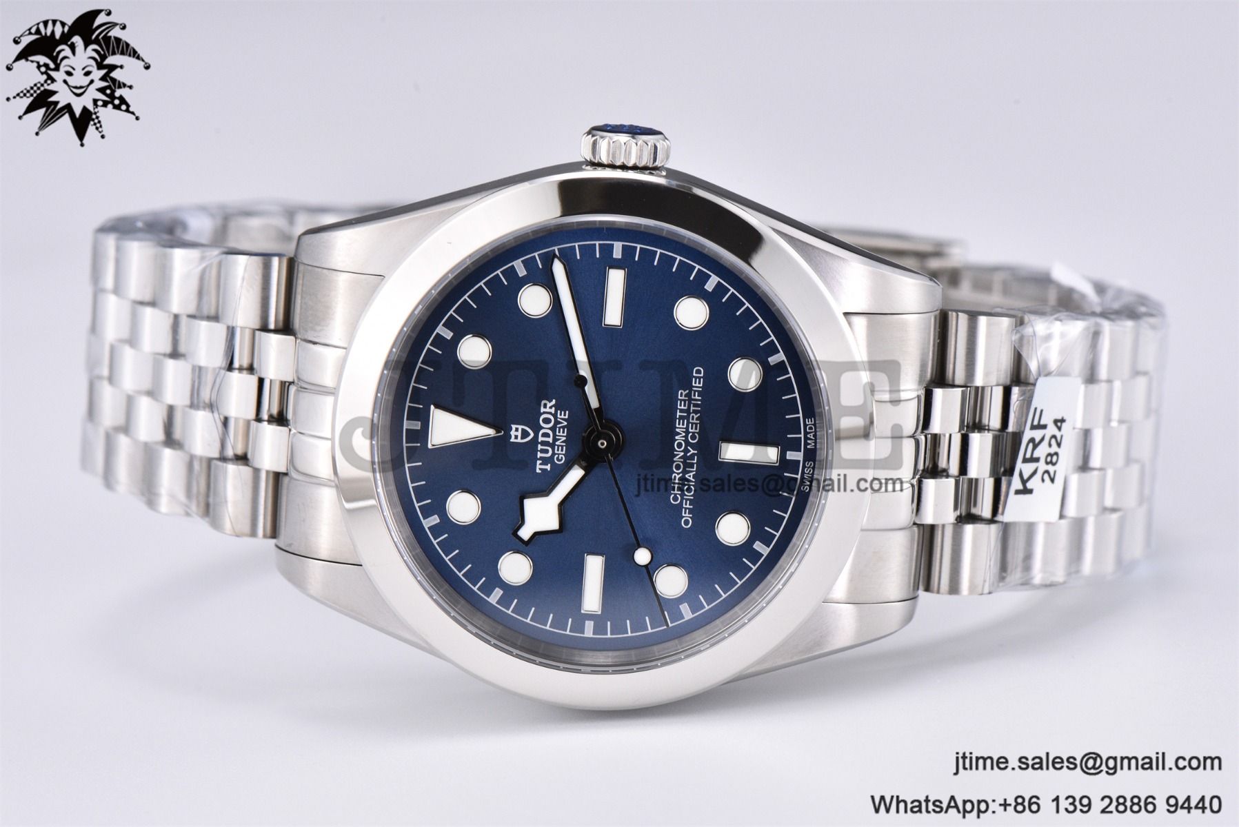 Black Bay 37mm SS KRF 1:1 Best Edition Blue Dial on Jubilee Bracelet A2824 - Image 4