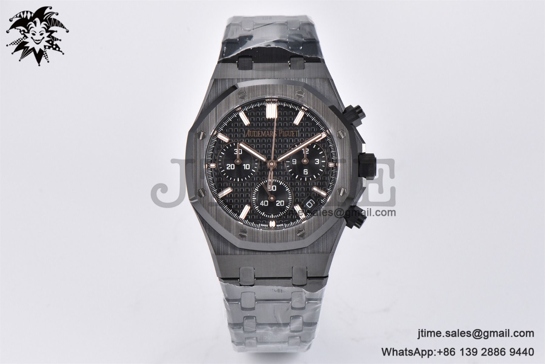 Royal Oak Chrono 26240 Black Ceramic APSF 1:1 Best Edition on Ceramic Bracelet SA4401 Super Clone V2 (Free Sprung) - Image 2