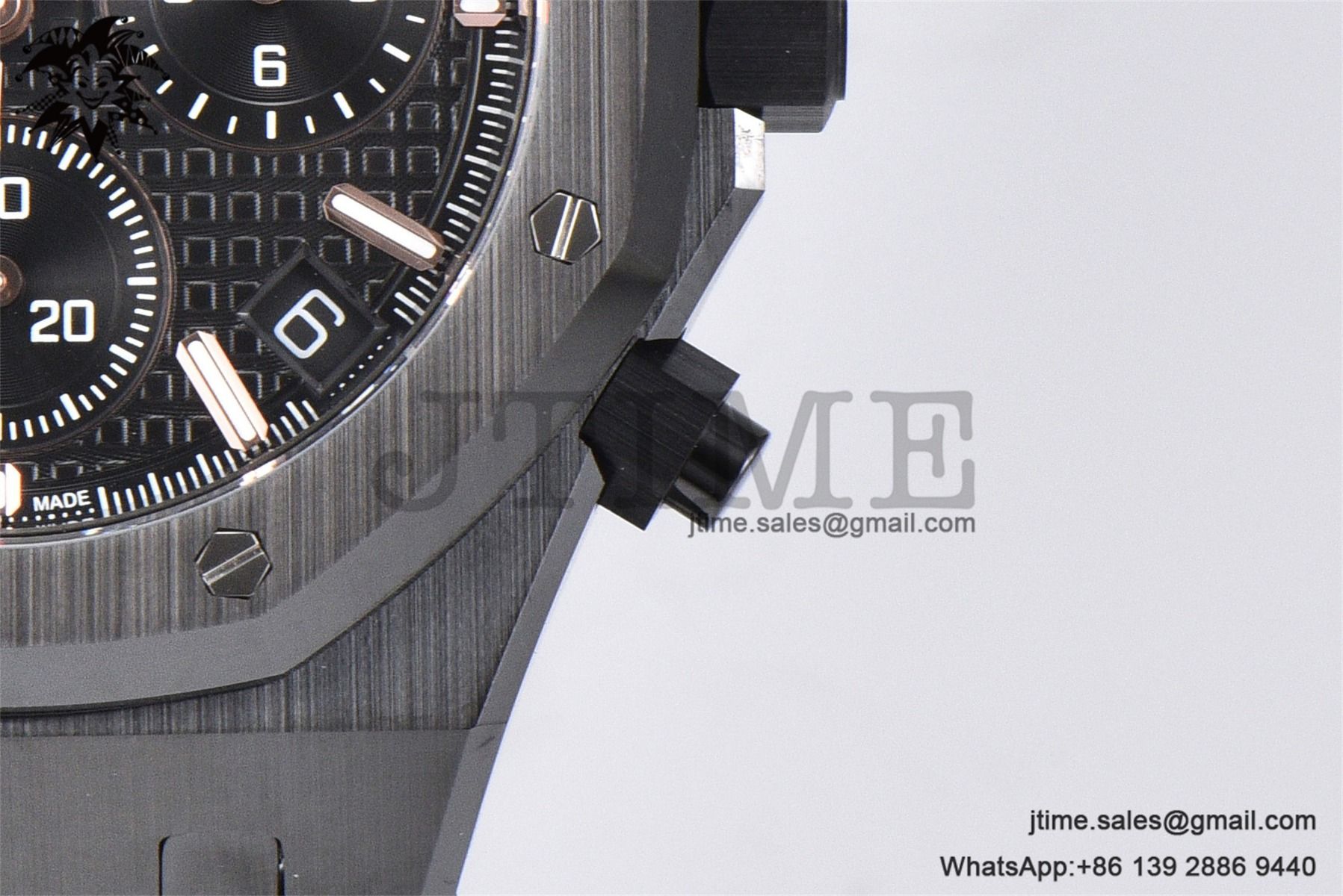 Royal Oak Chrono 26240 Black Ceramic APSF 1:1 Best Edition on Ceramic Bracelet SA4401 Super Clone V2 (Free Sprung) - Image 6