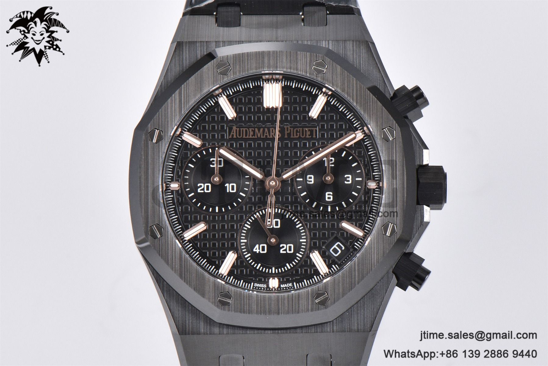 Royal Oak Chrono 26240 Black Ceramic APSF 1:1 Best Edition on Ceramic Bracelet SA4401 Super Clone V2 (Free Sprung) - Image 4
