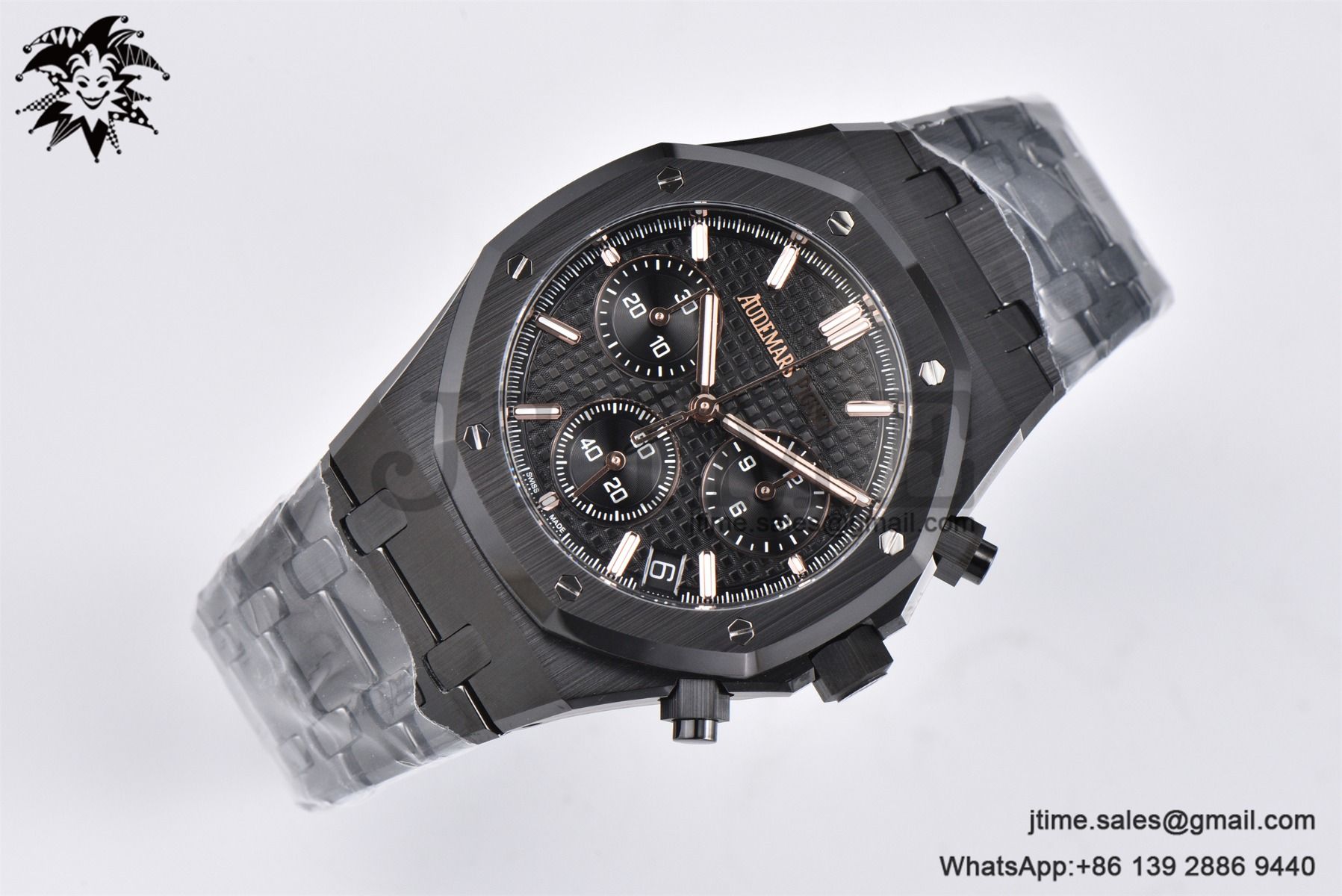 Royal Oak Chrono 26240 Black Ceramic APSF 1:1 Best Edition on Ceramic Bracelet SA4401 Super Clone V2 (Free Sprung) - Image 3