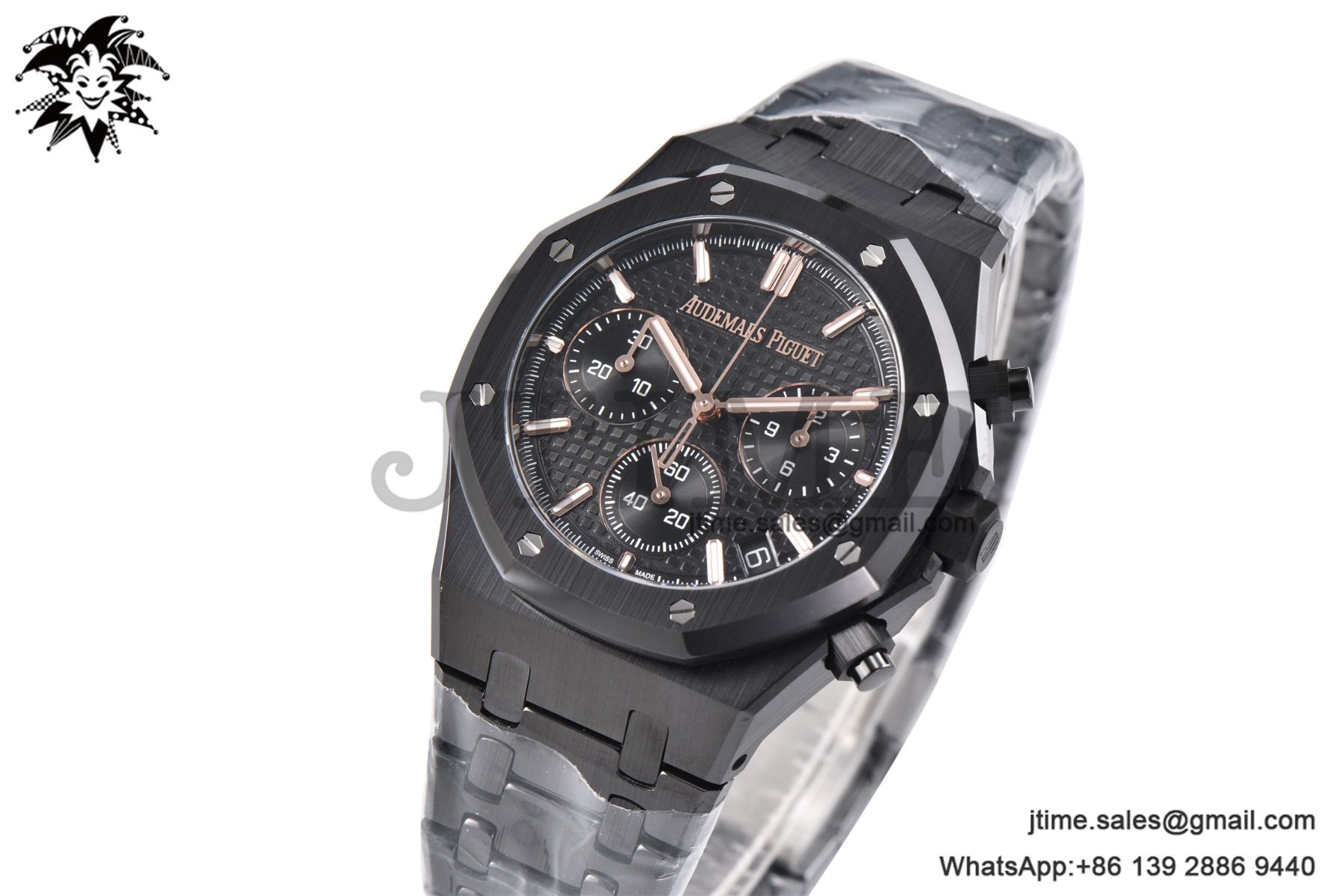 Royal Oak Chrono 26240 Black Ceramic APSF 1:1 Best Edition on Ceramic Bracelet SA4401 Super Clone V2 (Free Sprung)