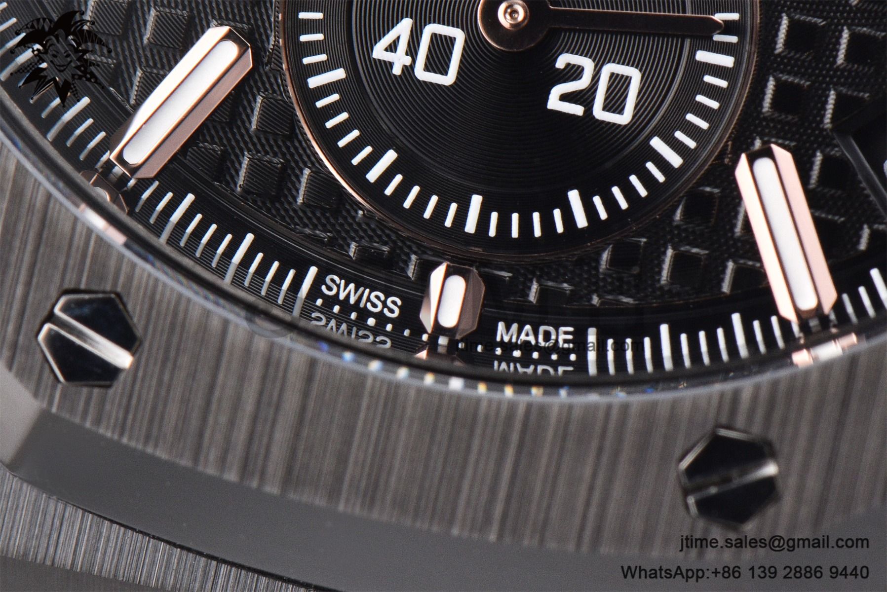 Royal Oak Chrono 26240 Black Ceramic APSF 1:1 Best Edition on Ceramic Bracelet SA4401 Super Clone V2 (Free Sprung) - Image 11