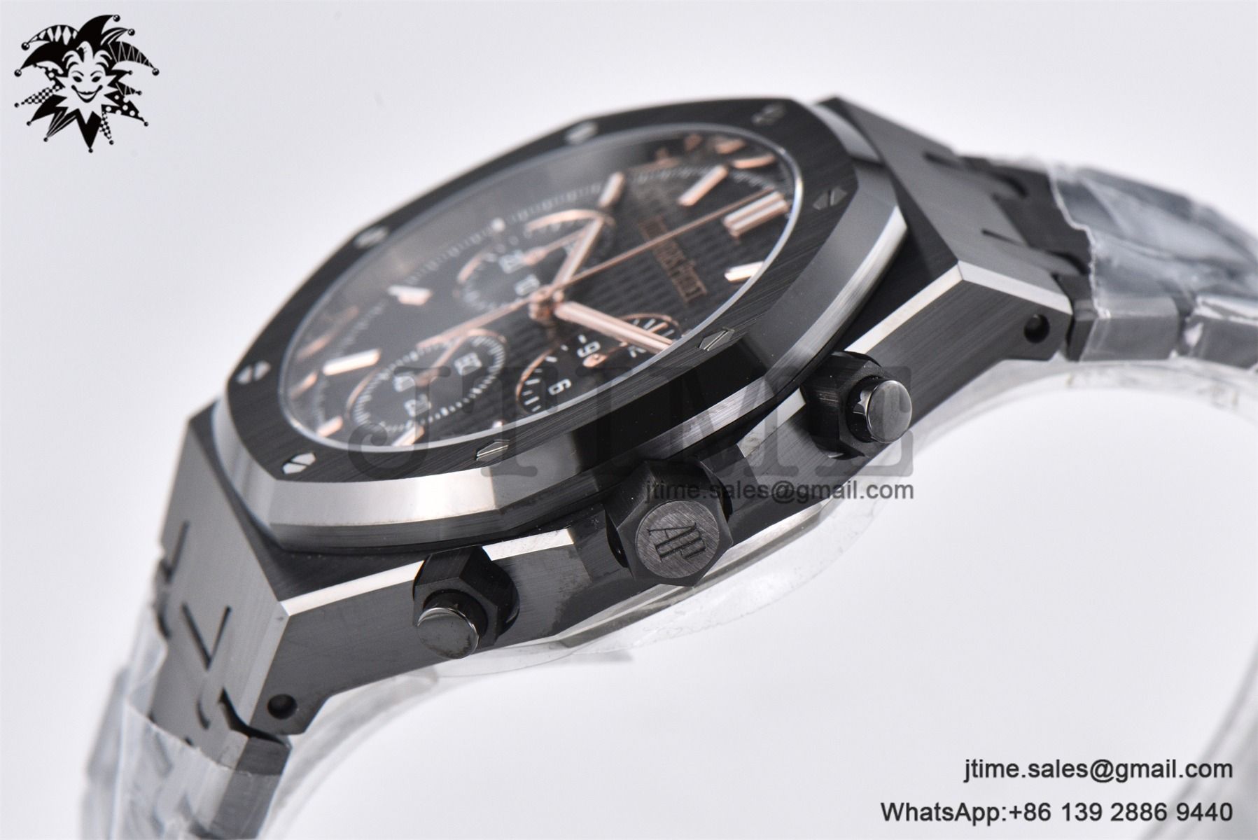 Royal Oak Chrono 26240 Black Ceramic APSF 1:1 Best Edition on Ceramic Bracelet SA4401 Super Clone V2 (Free Sprung) - Image 14