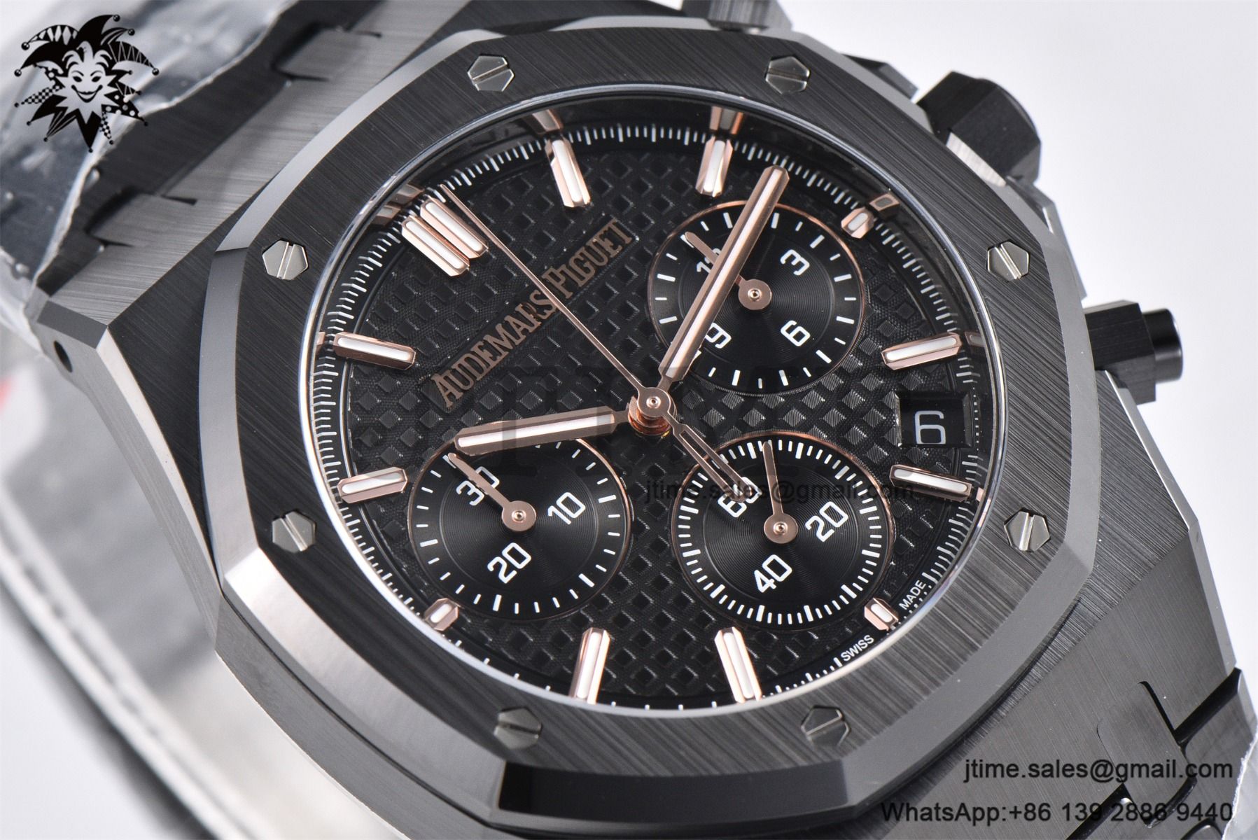 Royal Oak Chrono 26240 Black Ceramic APSF 1:1 Best Edition on Ceramic Bracelet SA4401 Super Clone V2 (Free Sprung) - Image 15