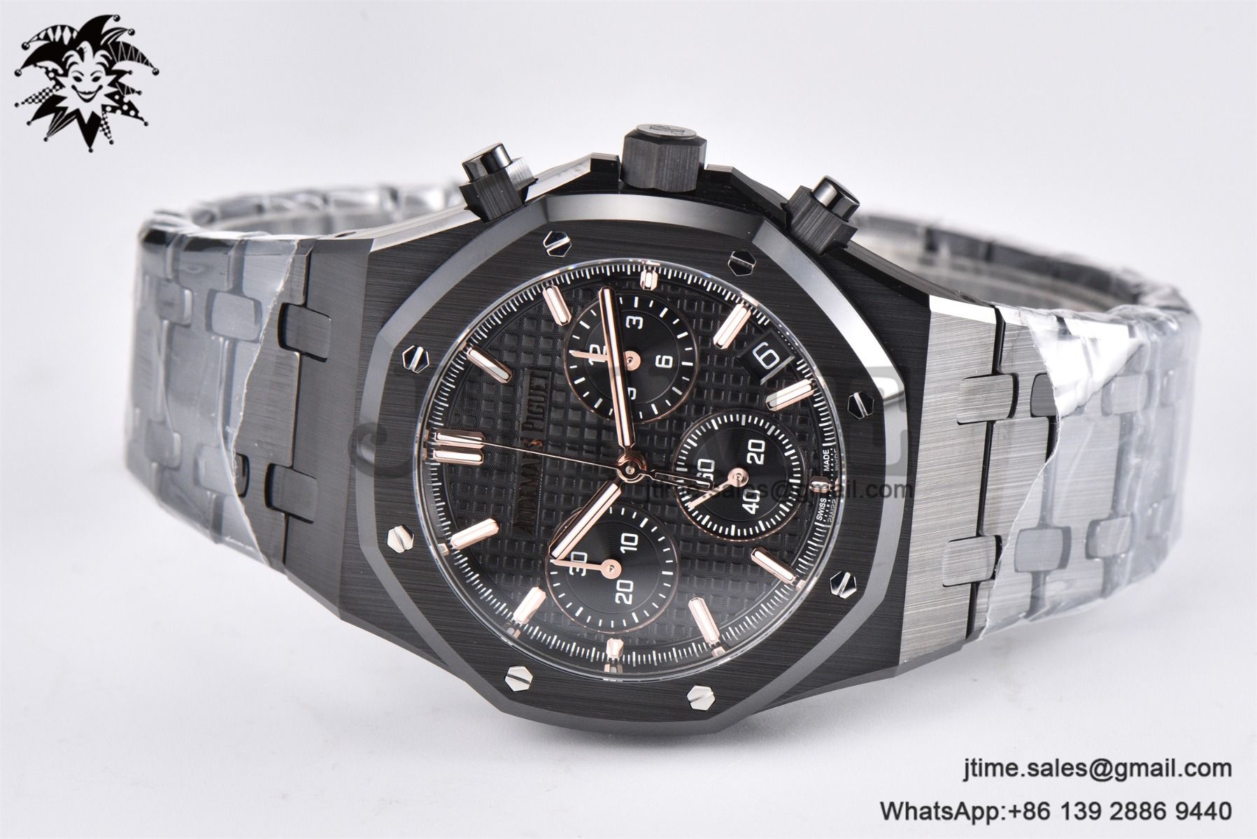 Royal Oak Chrono 26240 Black Ceramic APSF 1:1 Best Edition on Ceramic Bracelet SA4401 Super Clone V2 (Free Sprung) - Image 17